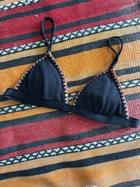 rainbow stitched bikini top size m
